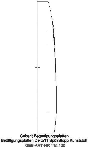 Geberit - GE BetPl. Delta11, für Spül-Stopp-Sp. mattverchromt_115.120.46.1_L