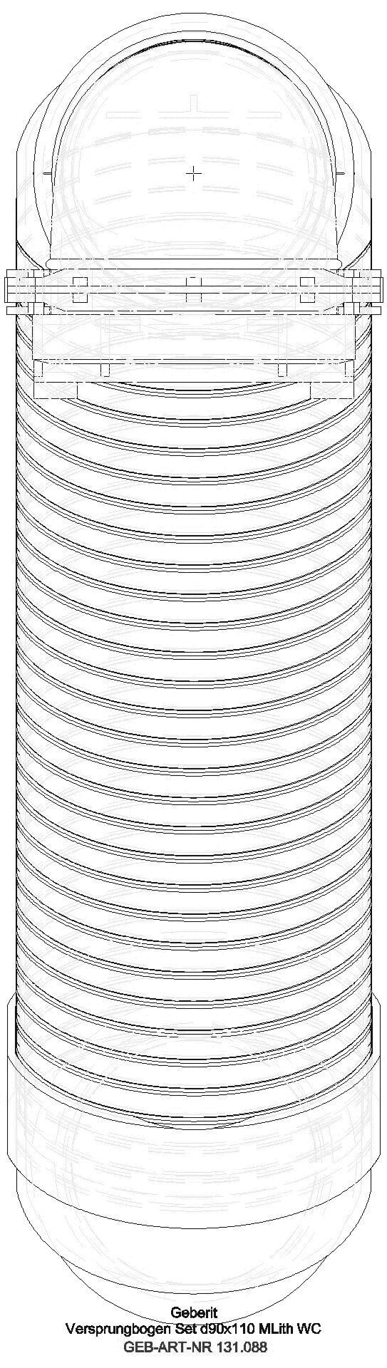 Set Versprungbogen für Wand-WC d90x110, grau_131088291_g