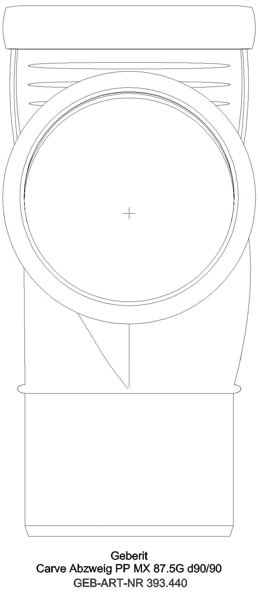 GE Silent-Pro Carve Abzweig 45Gr d90/90_393440141_a