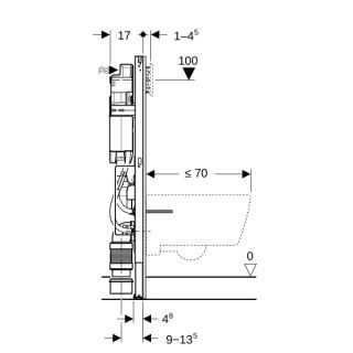 GE Duofix Element für Wand-WC Geberit - GE Duofix Element für Wand-WC