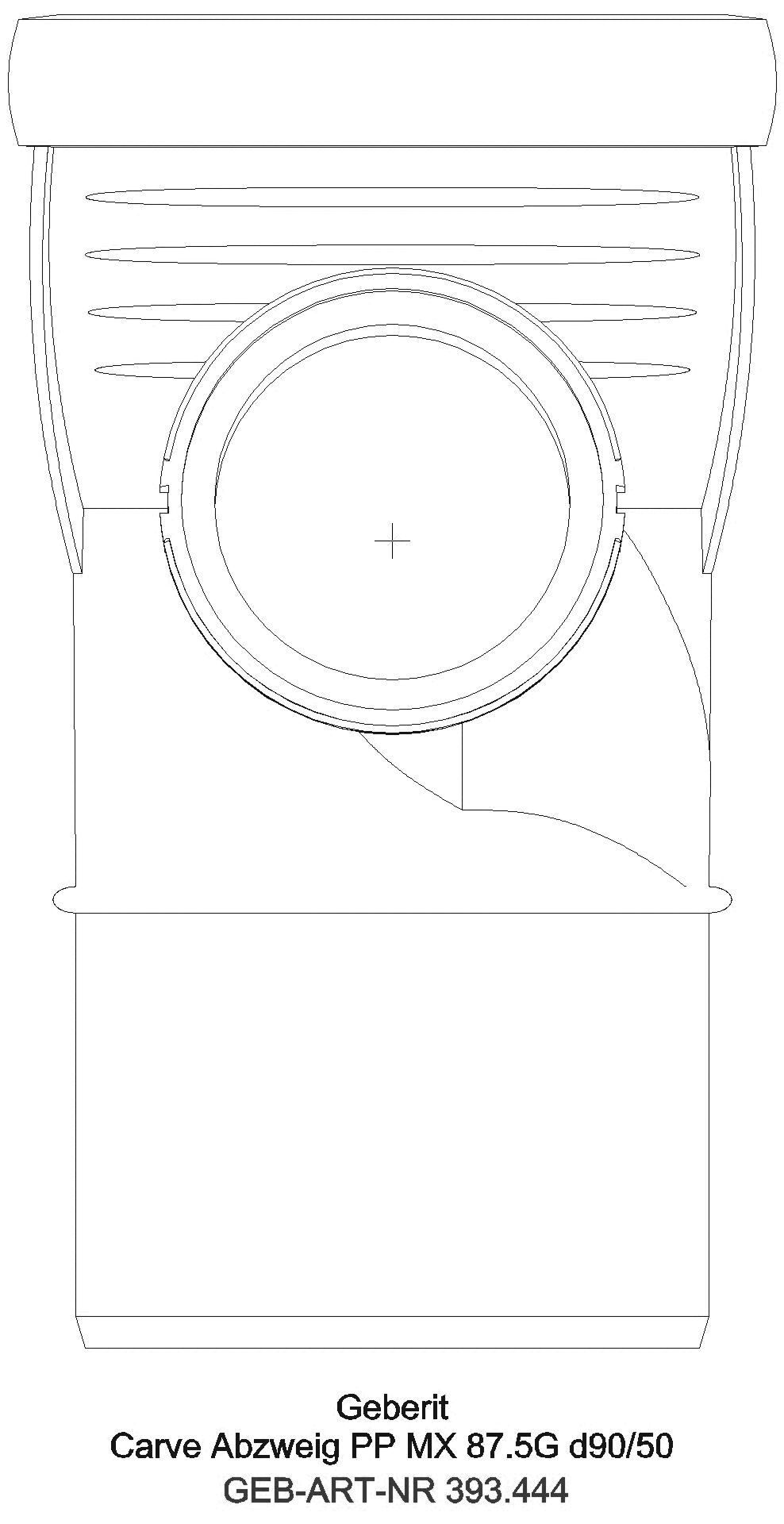 GE Silent-Pro Carve Abzweig 87,5Gr, m. 3 Muffen, d90/90_393444141_a