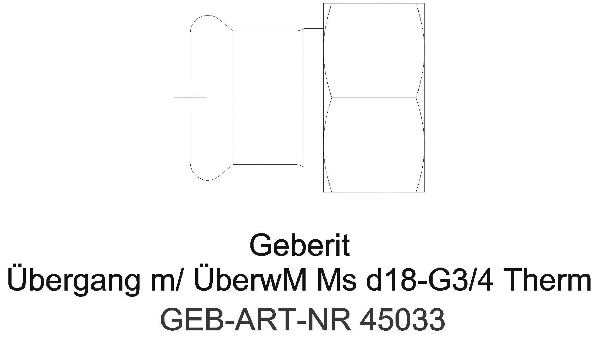GE Mapress Therm Übergang mit Überwurfmutter d15-G3/4_45033_a