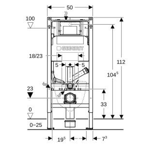 GE Duofix Element für Wand-WC Geberit - GE Duofix Element für Wand-WC