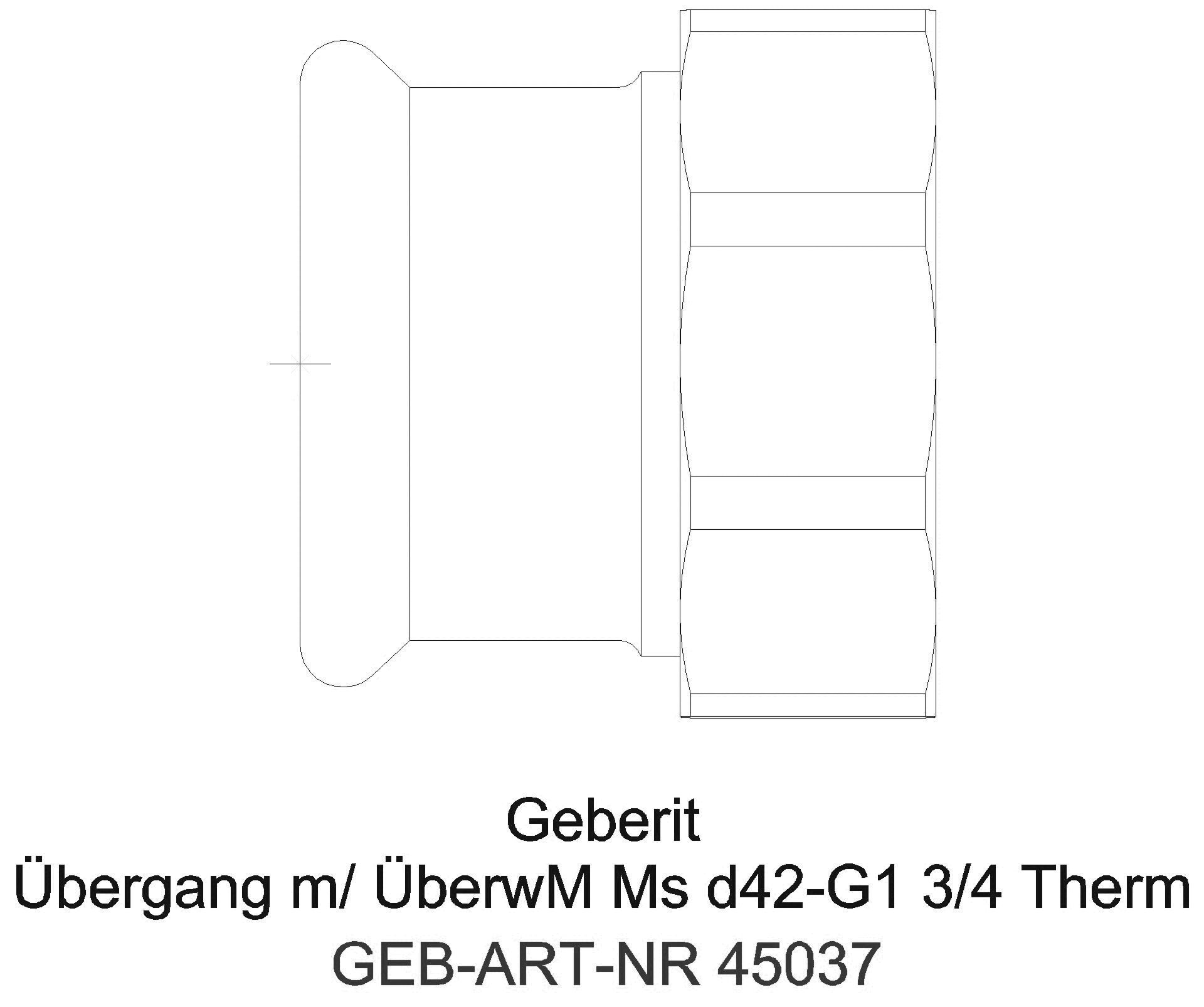 GE Mapress Therm Übergang mit Überwurfmutter d35-G1 1/2_45037_a