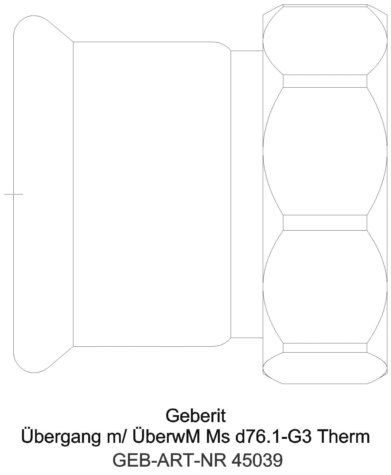 Geberit - GE Mapress Therm Übergang mit Überwurfmutter d54-G2 3/8_45039_a