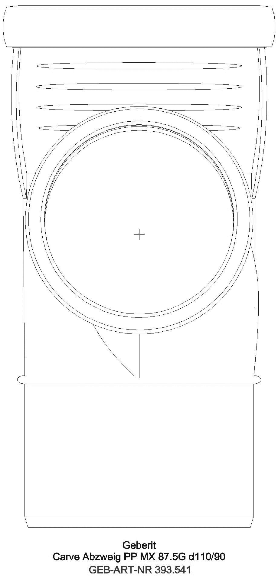 GE Silent-Pro Carve Abzweig 87,5Gr, d110/110_393541141_a