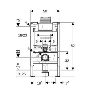 GE Duofix Element für Wand-WC Geberit - GE Duofix Element für Wand-WC