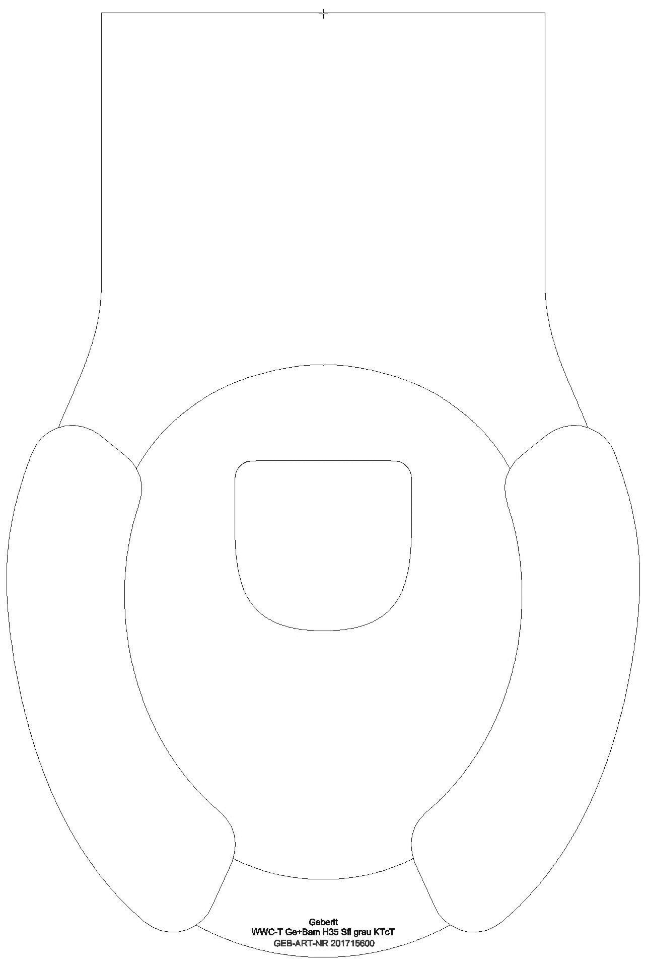 Geberit - Bambini WWC für Kinder, Tiefspüler weiß, KeraTect, mit Sitzauflagen grau_201715600_g