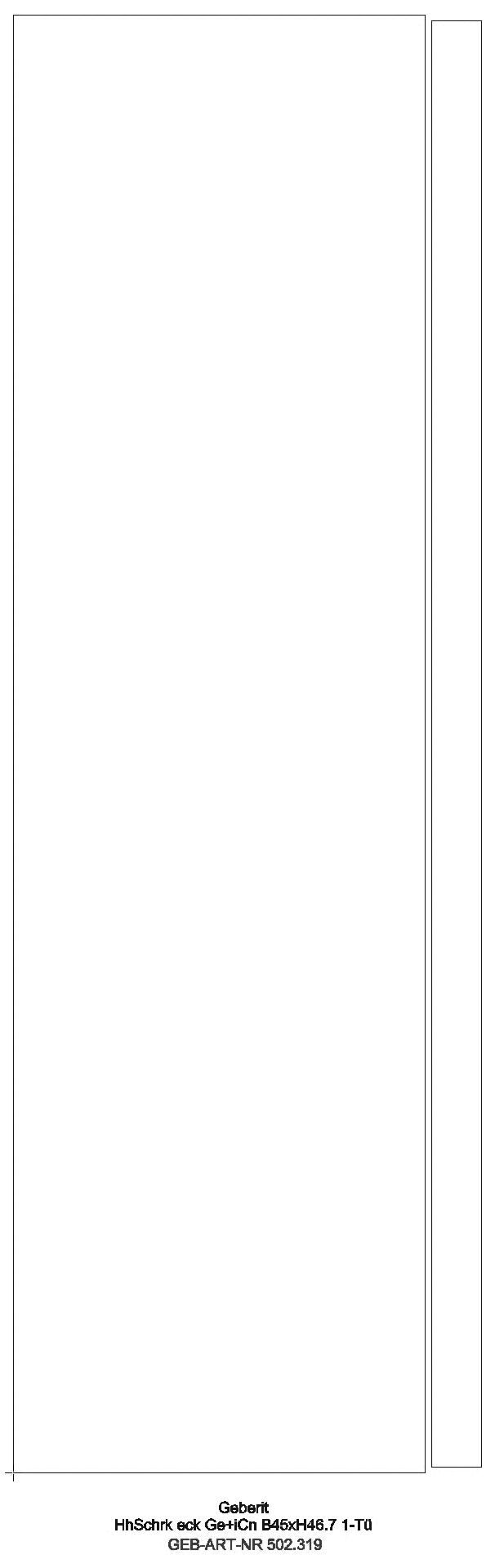 Hängeschrank quadratisch, 1 Tür 45x46,7x15cm, sandgrau matt_ge2s_502319jl1_l