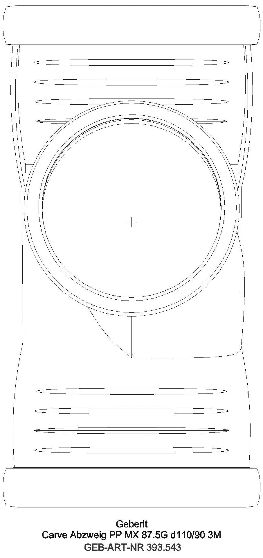 GE Silent-Pro Carve Abzweig 87,5Gr, m. 3 Muffen, d110/110_393543141_a
