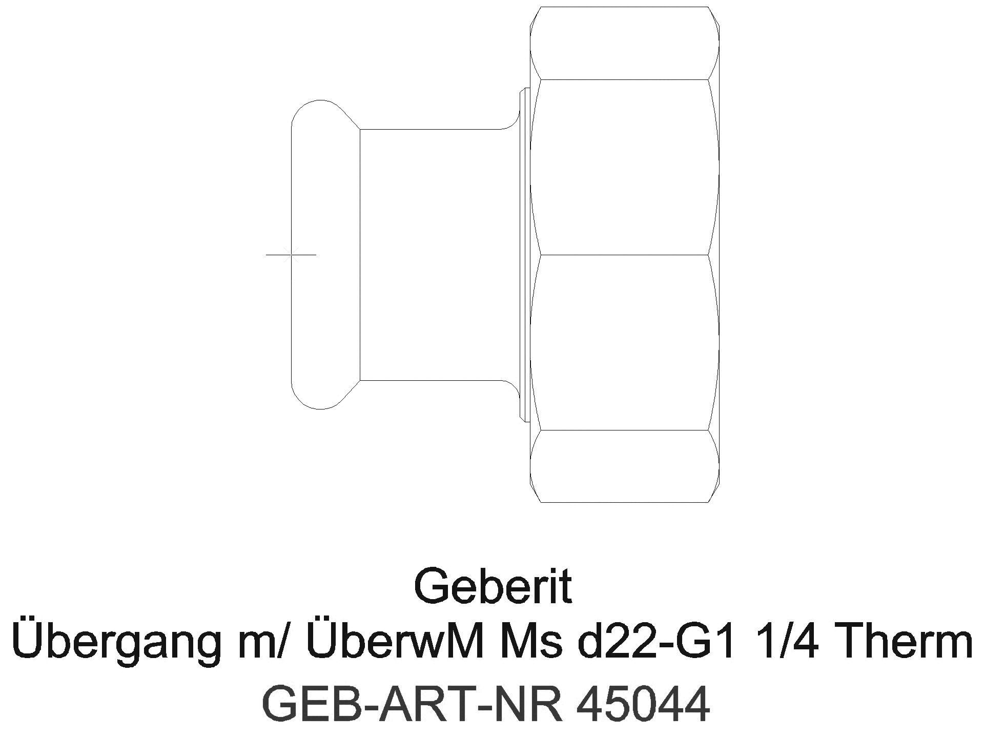 Geberit - GE Mapress Therm Übergang mit Überwurfmutter d22-G1_45044_a