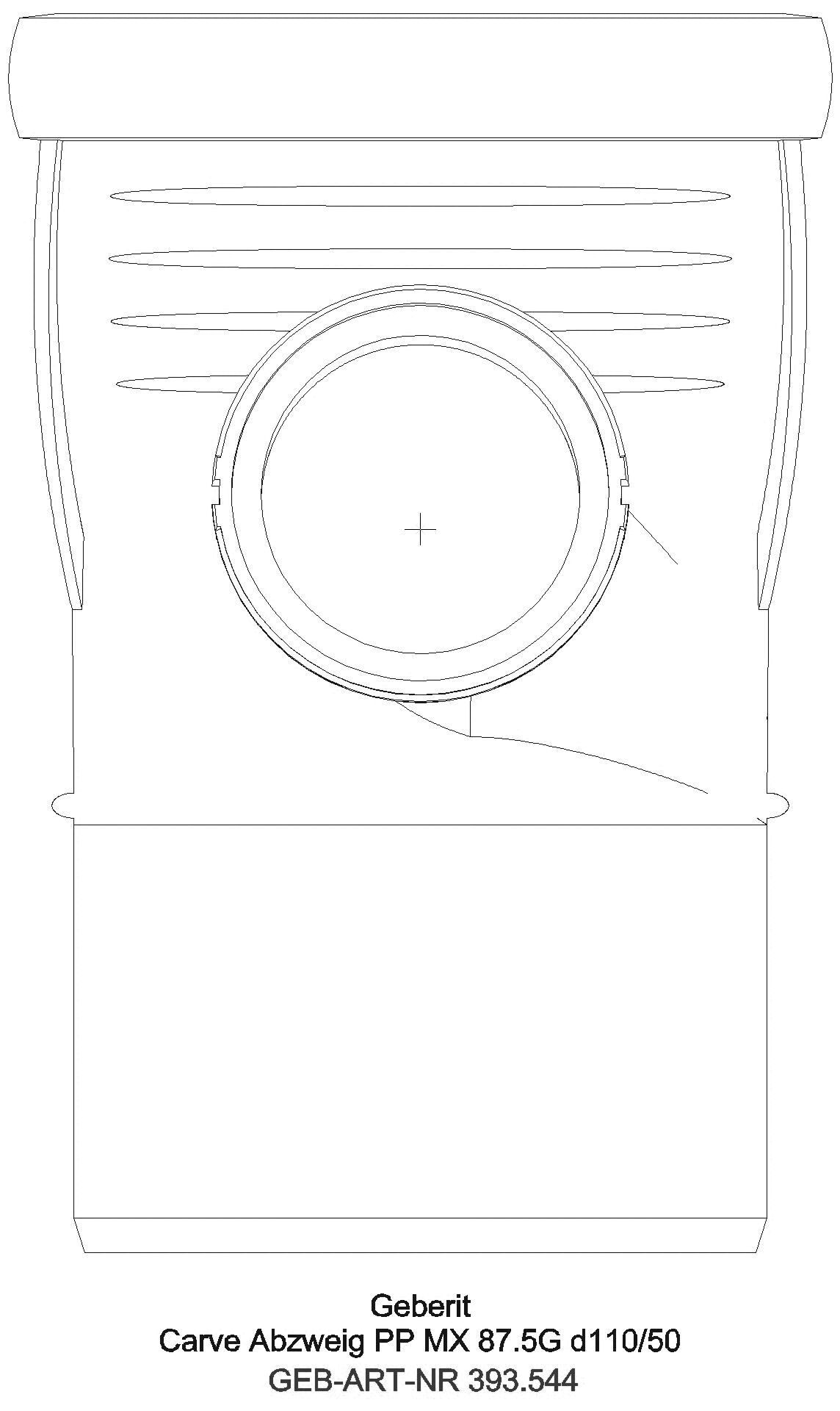 GE Silent-Pro Carve Abzweig 87,5Gr, m. 3 Muffen, d110/90_393544141_a