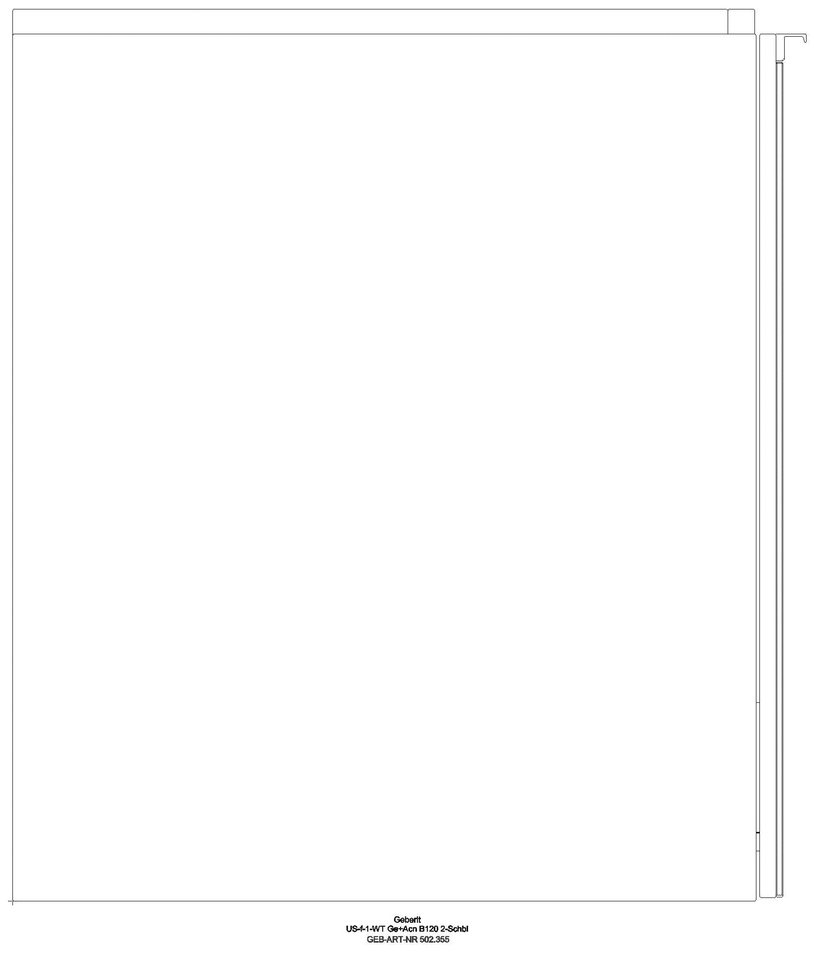 Geberit - Acanto Unterschrank für WT, 2 Schubl. 2 Innenschubl., 119x53,5x47,6cm, lava_ge2s_502355jk2_l