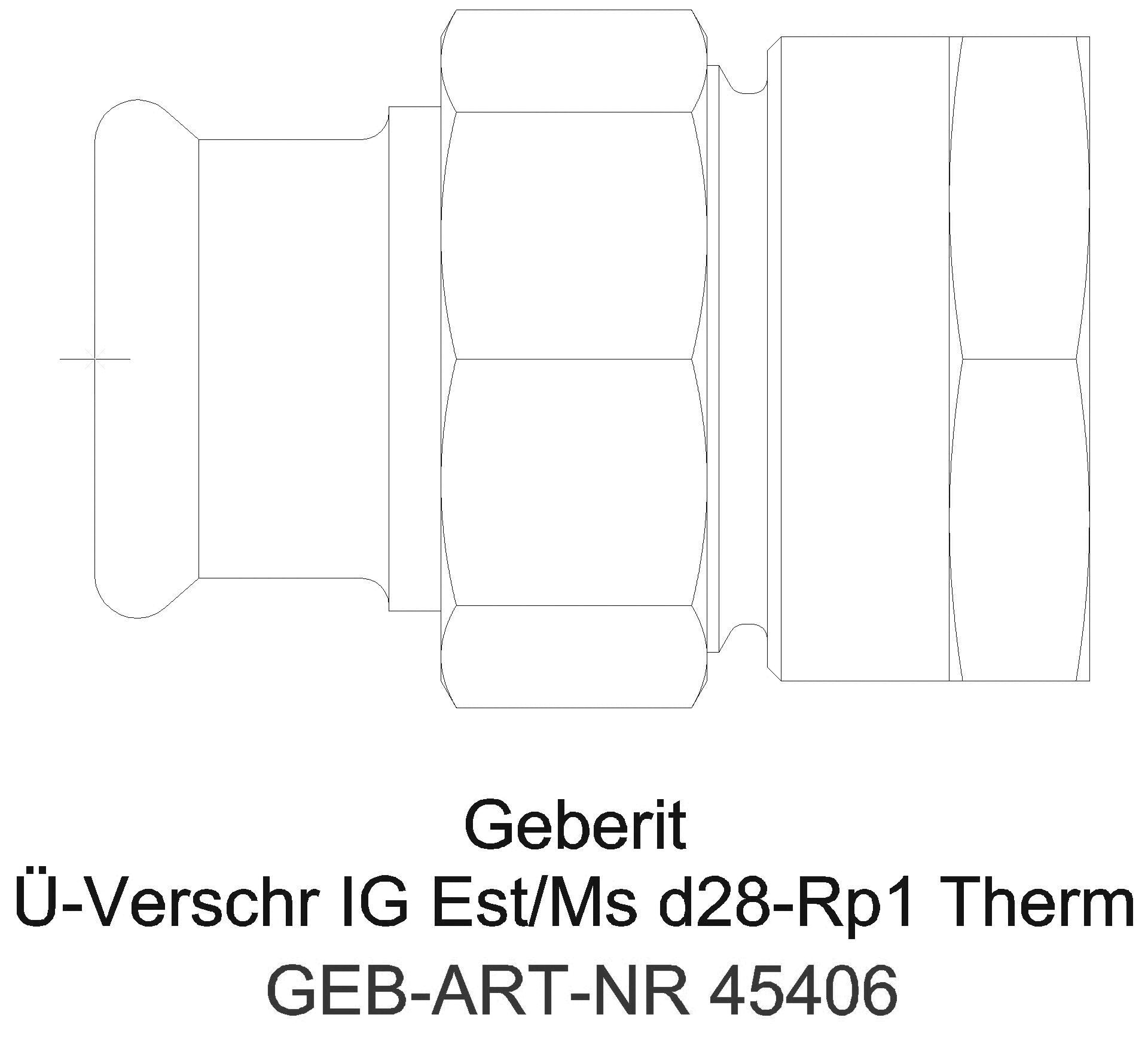 Geberit - GE Mapress Therm Übergangsverschr. mit IG d22-Rp3/4_45406_a