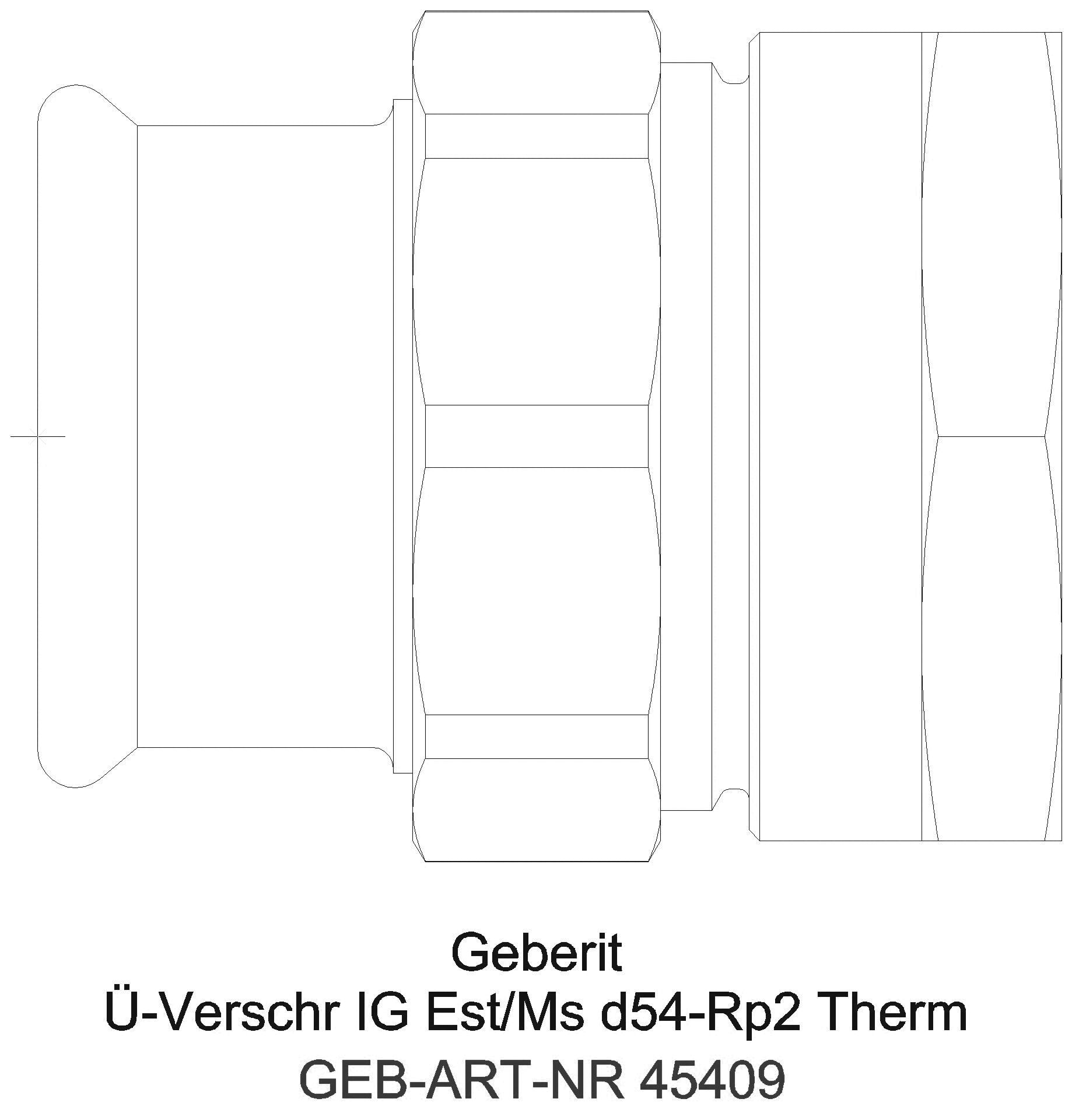 Geberit - GE Mapress Therm Übergangsverschr. mit IG d42-Rp1 1/2_45409_a