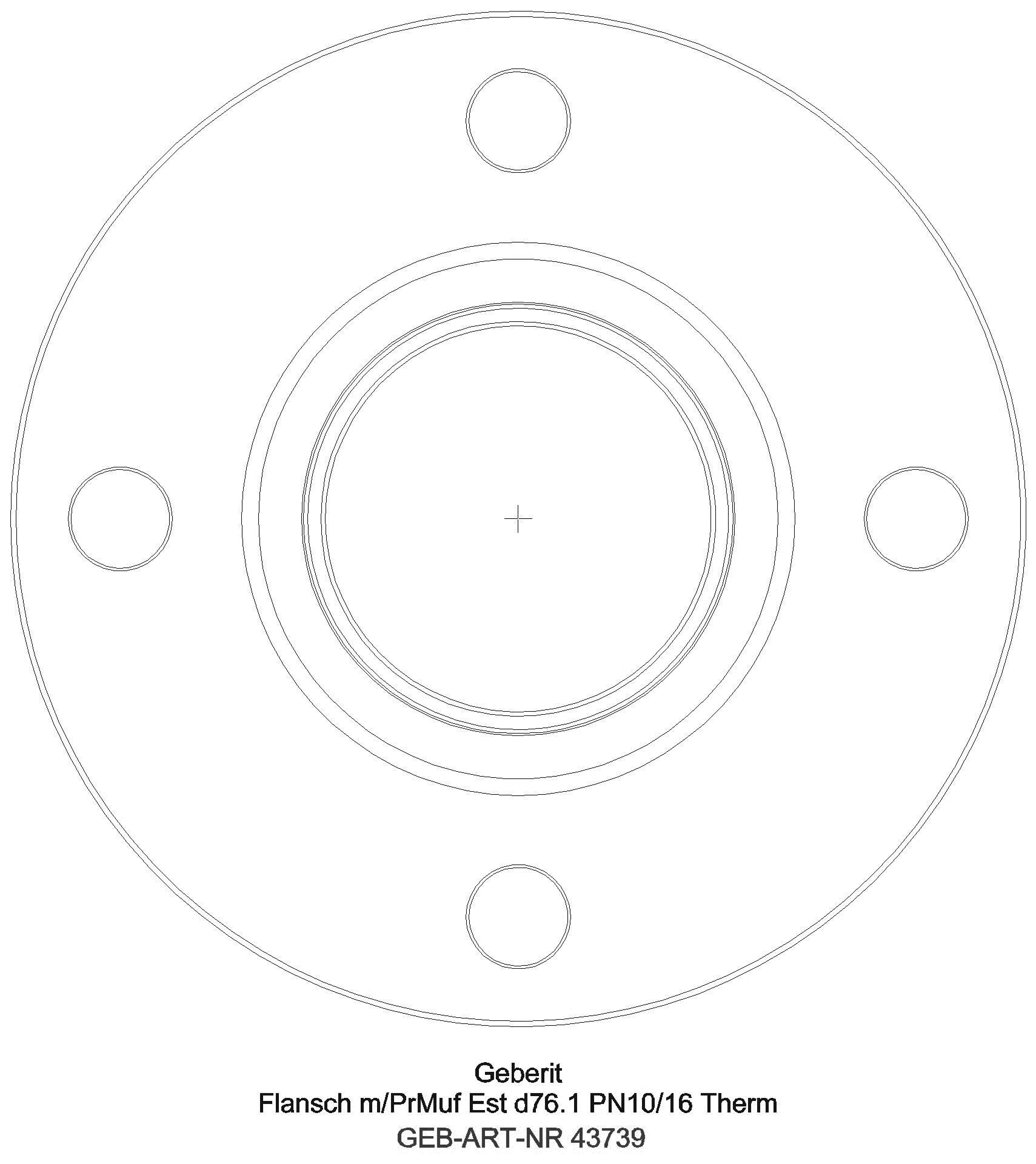 Geberit - GE Mapress Therm Flansch PN 10/16 mit Pressmuffe d54_43739_l