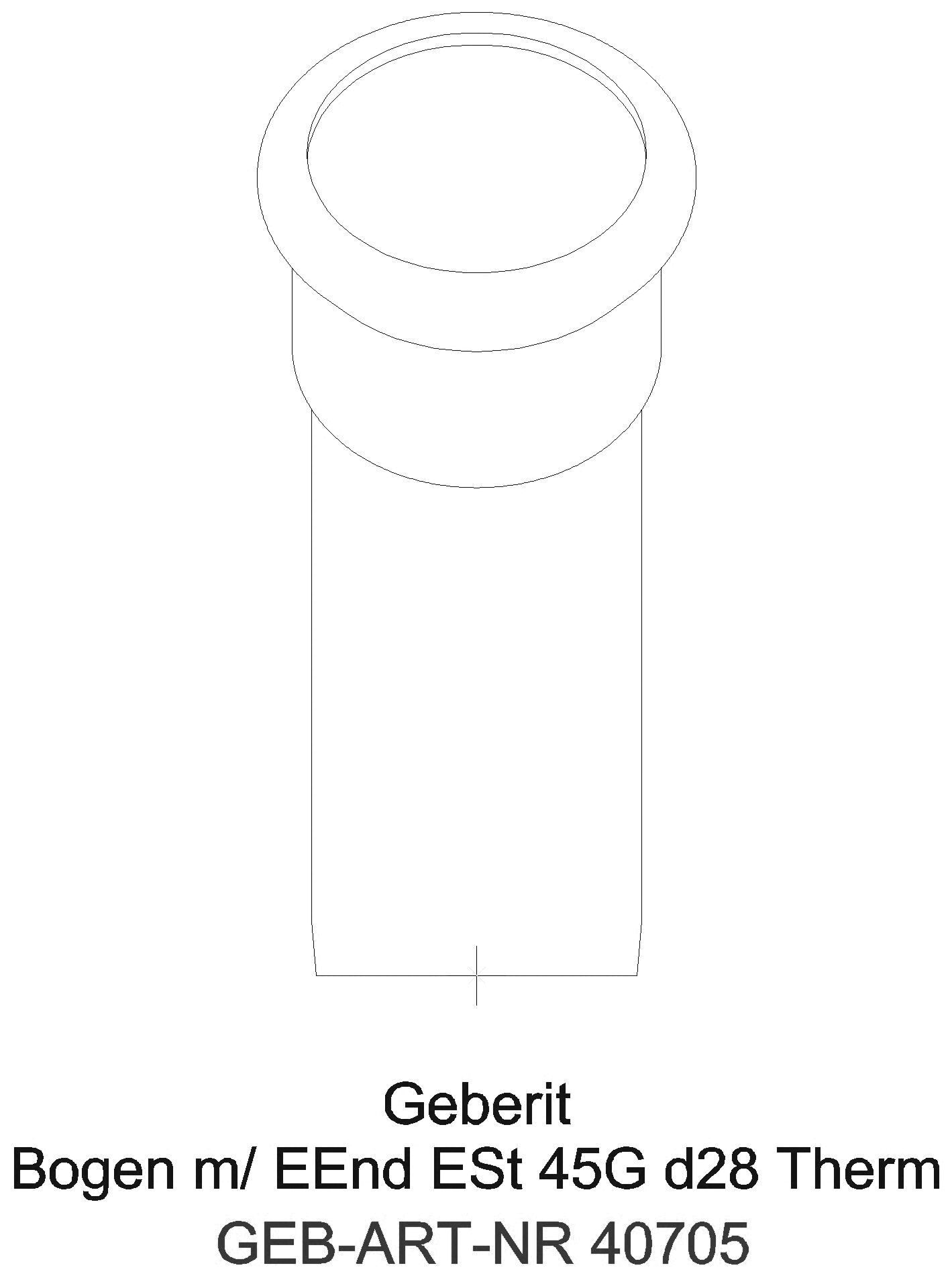 Geberit - GE Mapress Therm Bogen 45Gr d28 mit Einschubende_40705_a