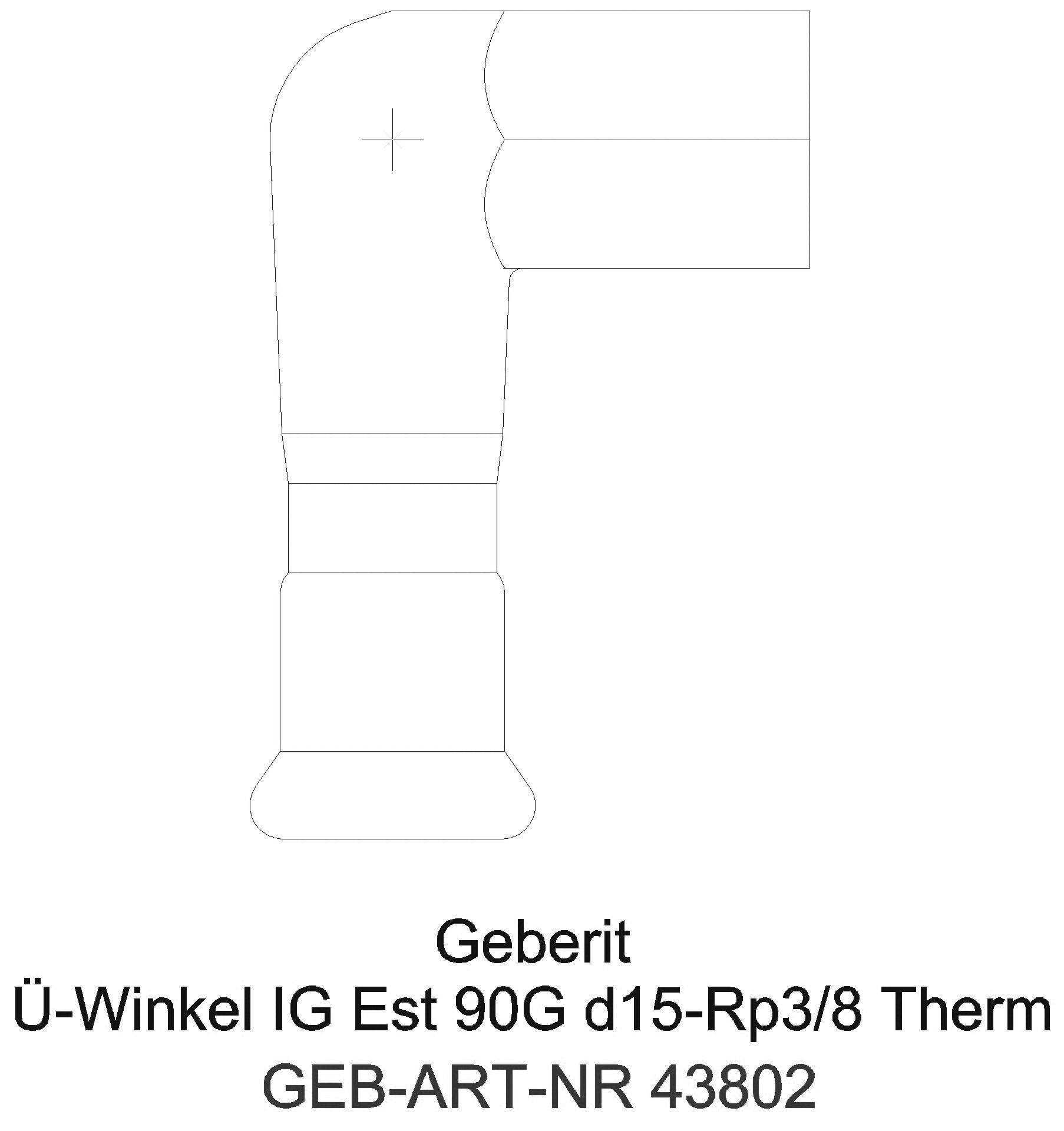 Geberit - GE Mapress Therm Übergangswinkel mit Pressmuffe d108_43802_l