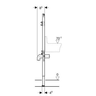 GE Duofix Element für Ausgussbecken Geberit - GE Duofix Element für Ausgussbecken