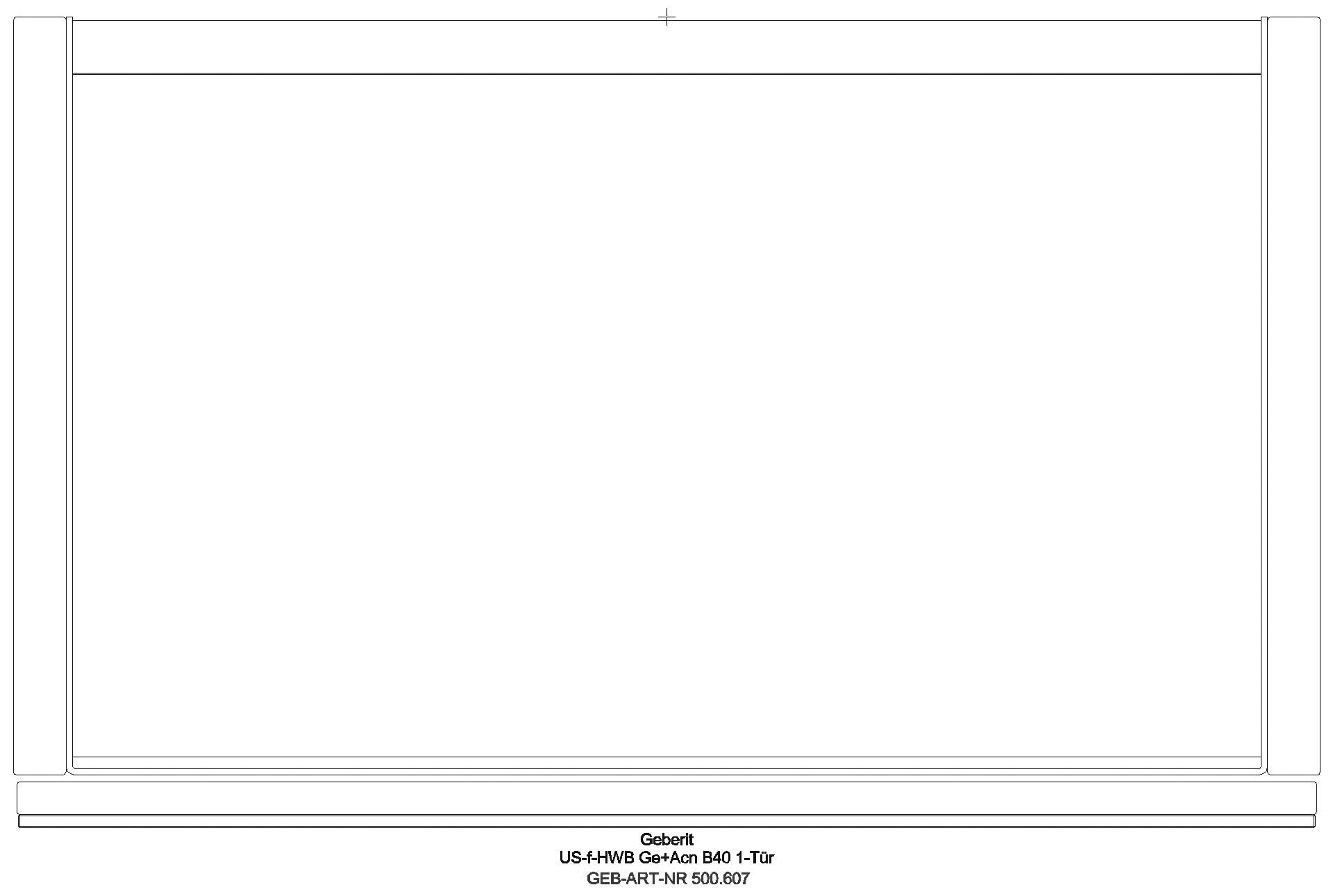 Geberit - Acanto Unterschrank f. HWB, m. 1 Tür 39,5x53,5x24,5cm, sand-grau_500607jl2_g