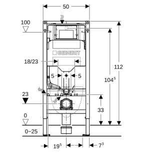 GE Duofix Element für Wand-WC Geberit - GE Duofix Element für Wand-WC
