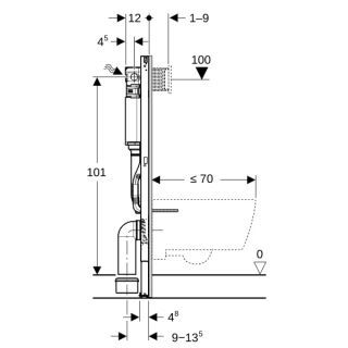 GE Duofix Element für Wand-WC Geberit - GE Duofix Element für Wand-WC