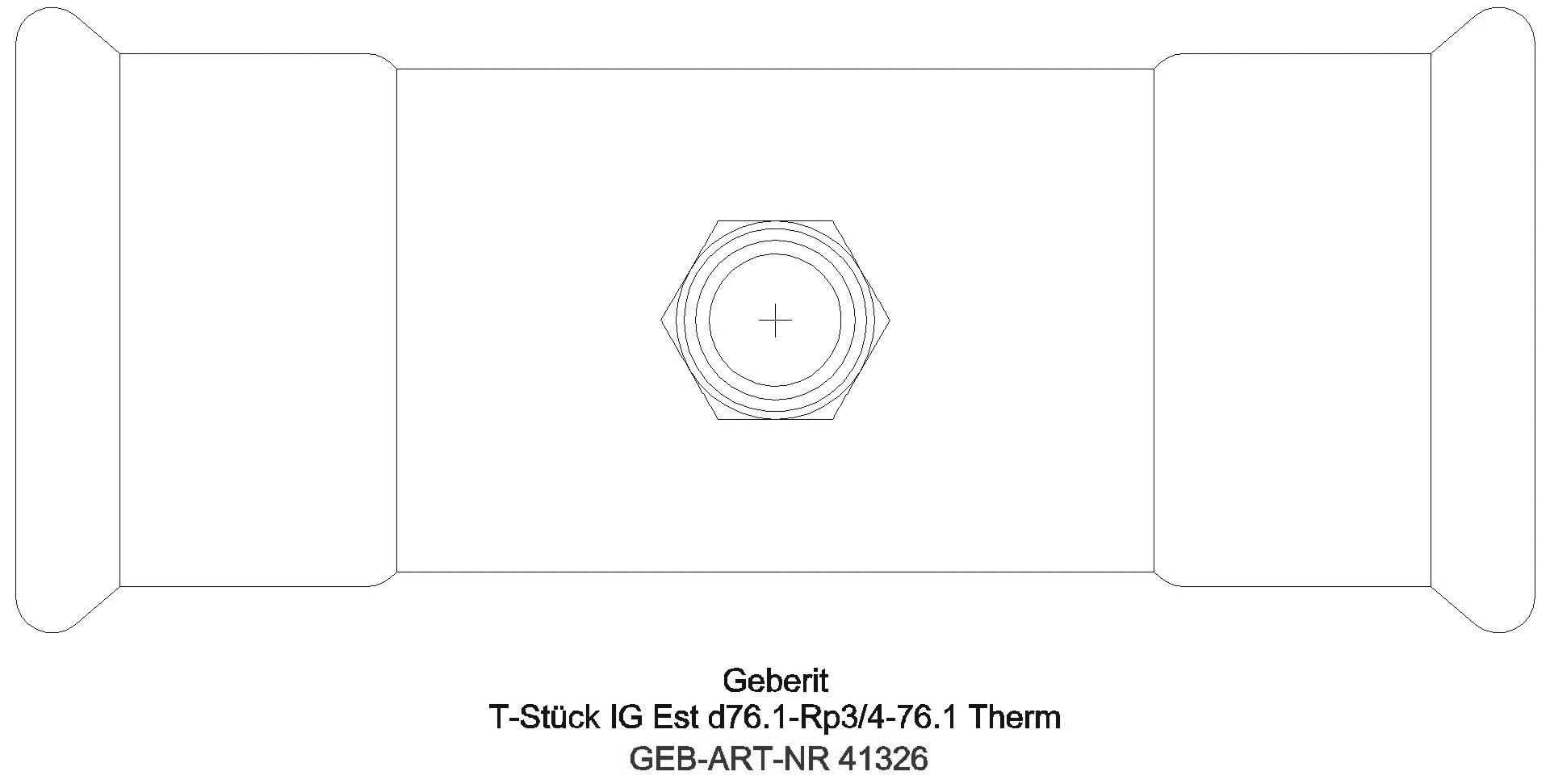 GE Mapress Therm T-Stück mit IG d42-Rp1/2-42_41326_g