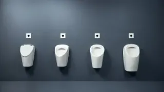 Urinale mit Steuerung, wasserlose Urinale, Urinale mit/ohne Spülrand
