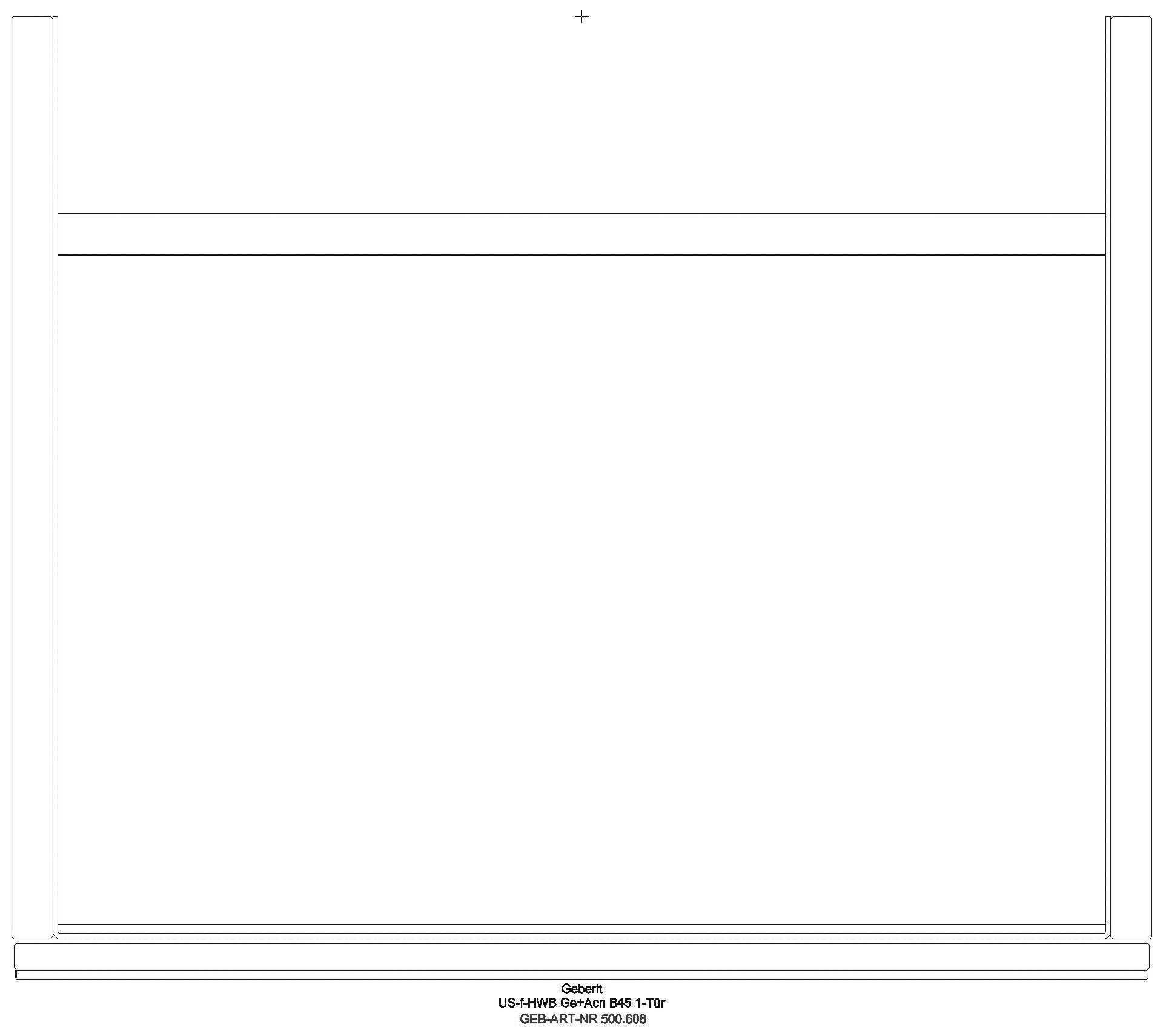 Geberit - Acanto Unterschrank f. HWB, m. 1 Tür 44,5x53,5x37,5cm, sand-grau_500608jl2_g