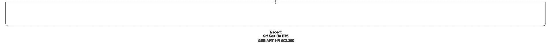 Geberit - Griff, B:75cm schwarz matt_502360141_g