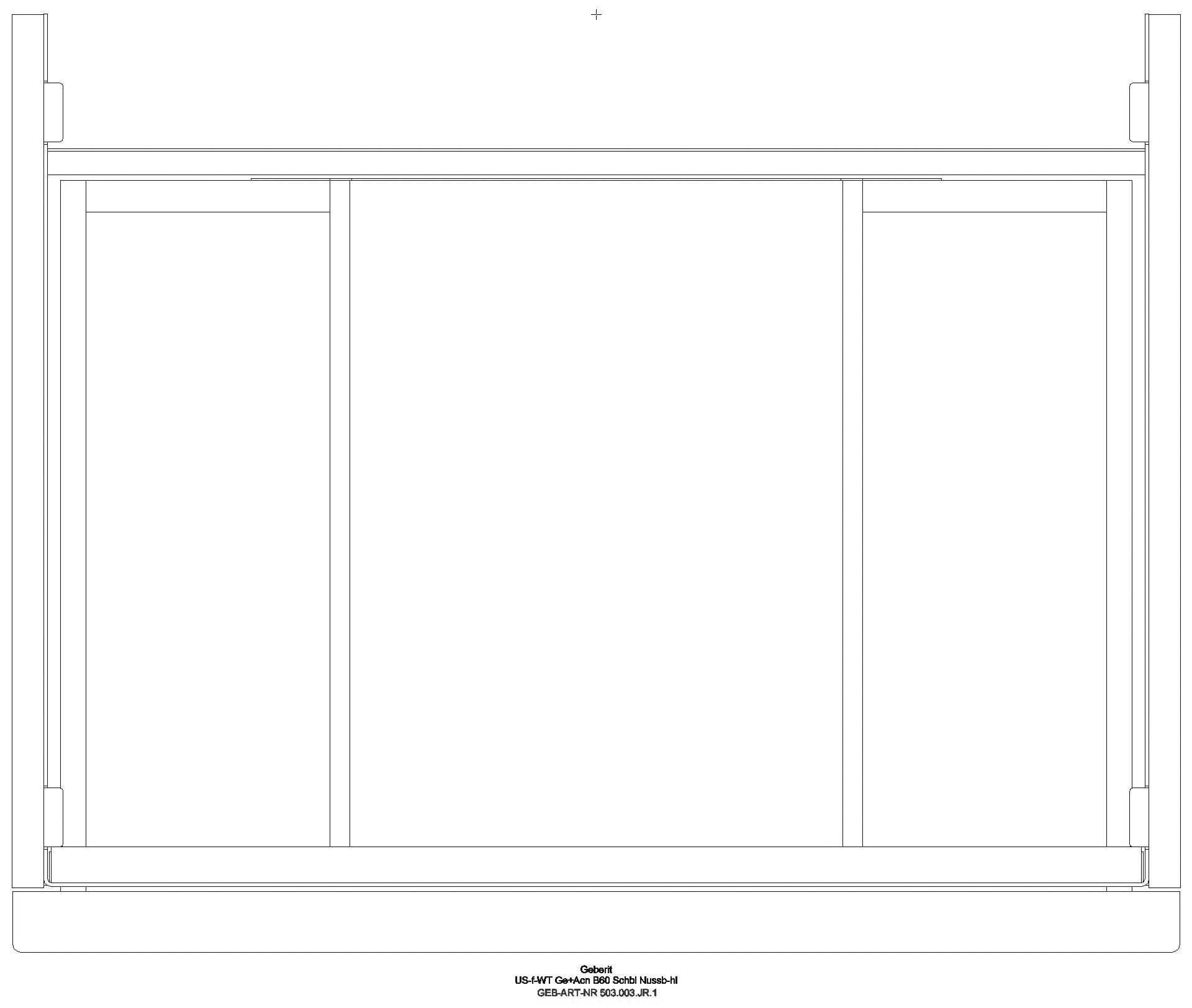 Acanto US für WT B:60cm, 1 Schubl. 1 i.Schubl., Nussbaum_503003jr1_g