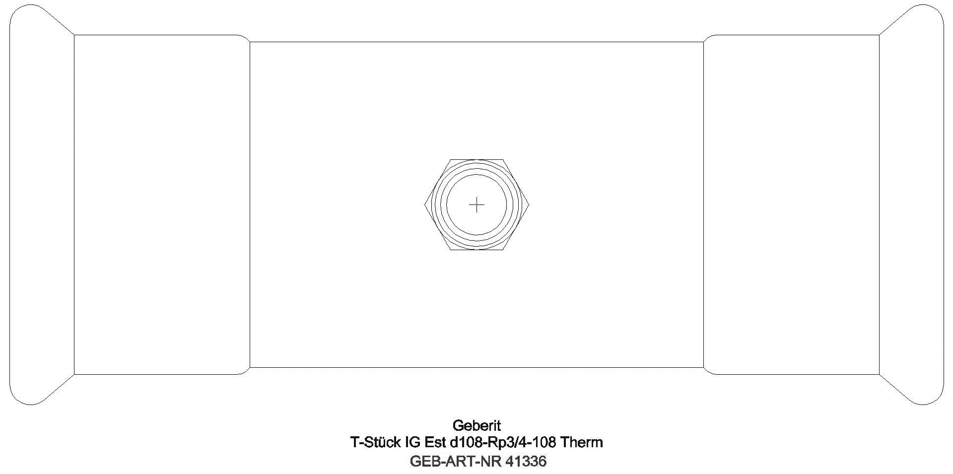 GE Mapress Therm T-Stück mit IG d88,9-Rp3/4-88,9_41336_g