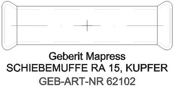 GE Mapress Kupfer Schiebemuffe d15_62102_A