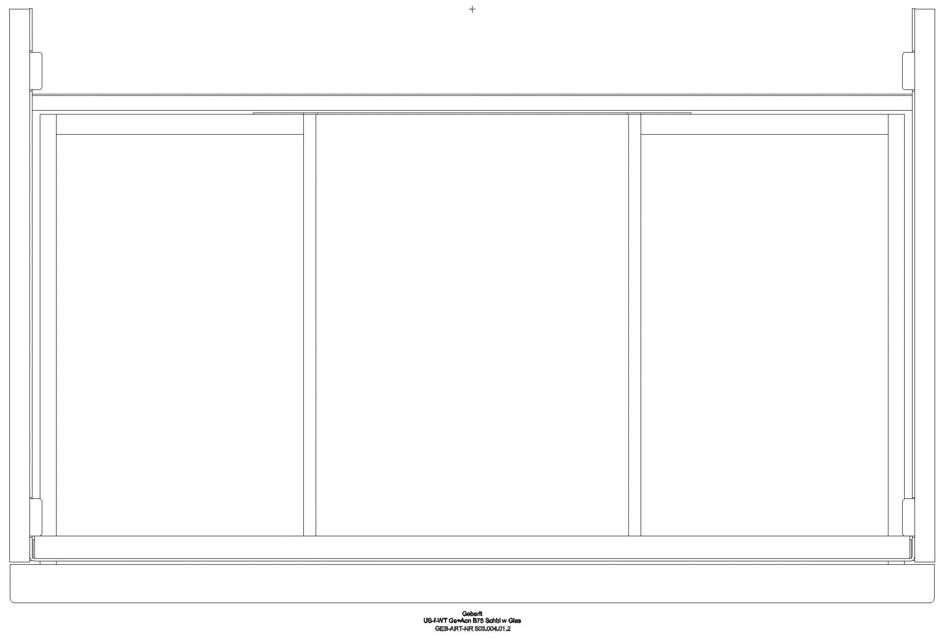 Acanto US für WT B:75cm, 1 Schubl. 1 i.Schubl., weiß hgl./Glas weiß_503004012_g