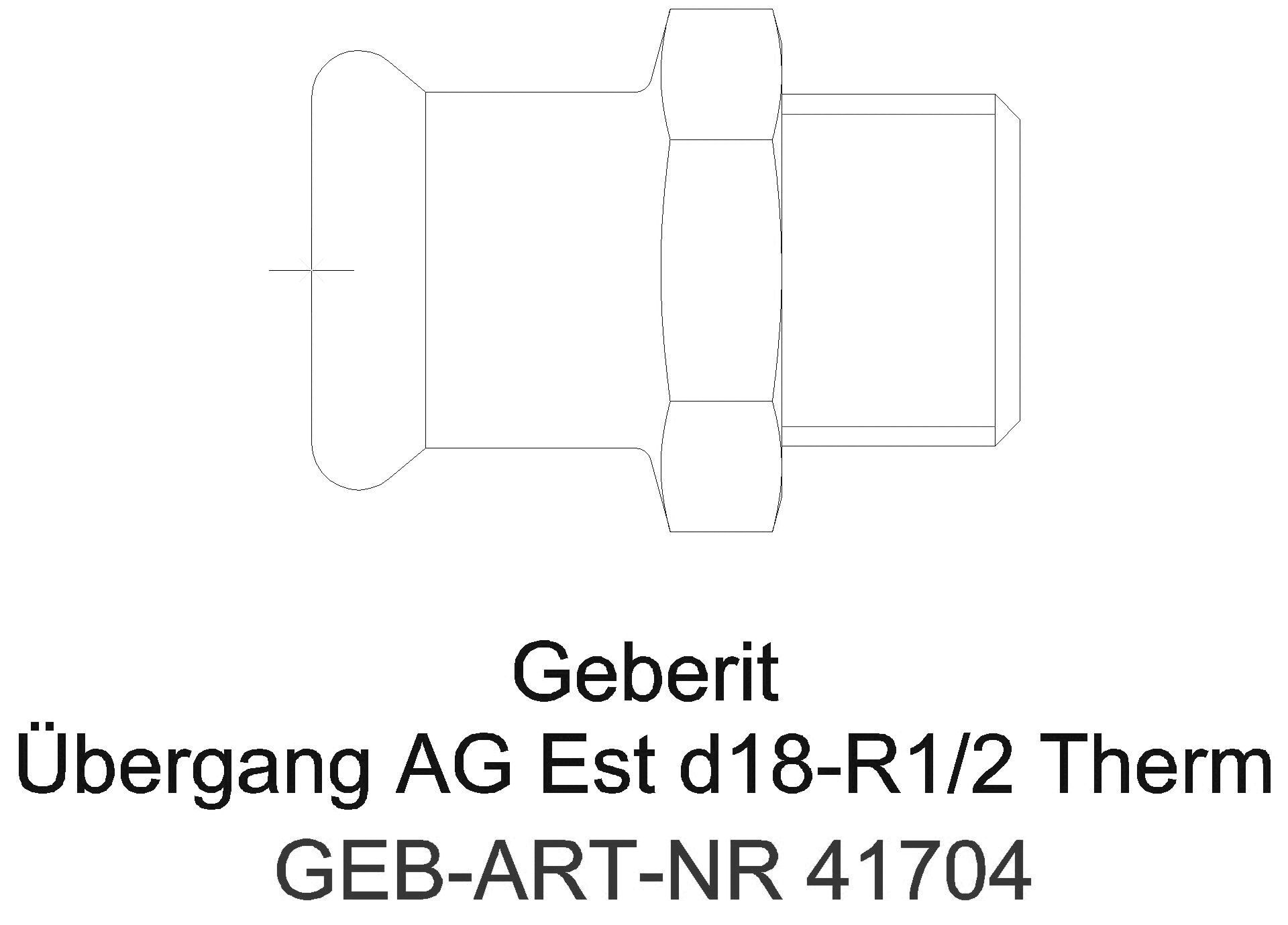 GE Mapress Therm Übergang mit AG d15-R1/2_41704_g