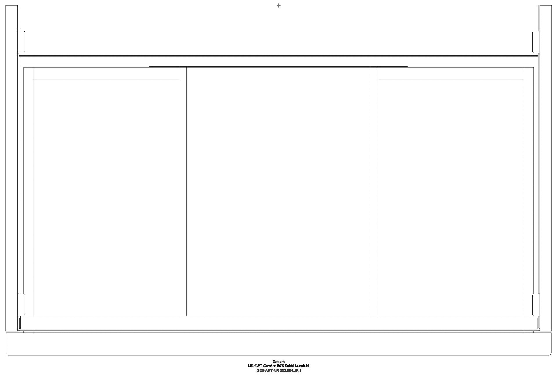 Acanto US für WT B:75cm, 1 Schubl. 1 i.Schubl., Nussbaum_503004jr1_g