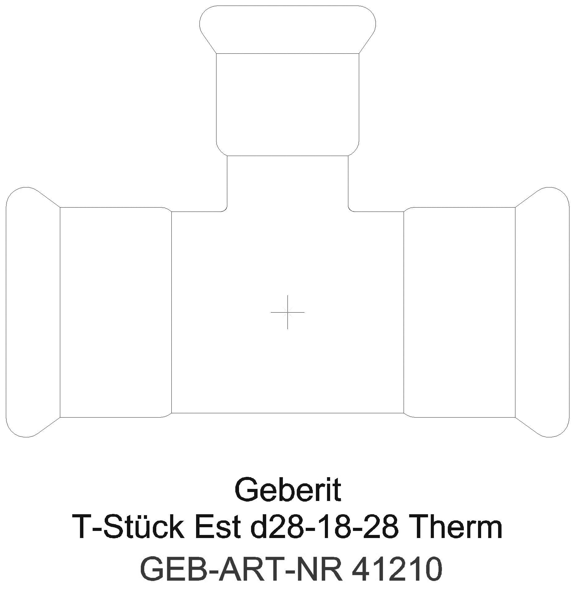 Geberit - GE Mapress Therm T-Stück reduziert d28-15-28_41210_a