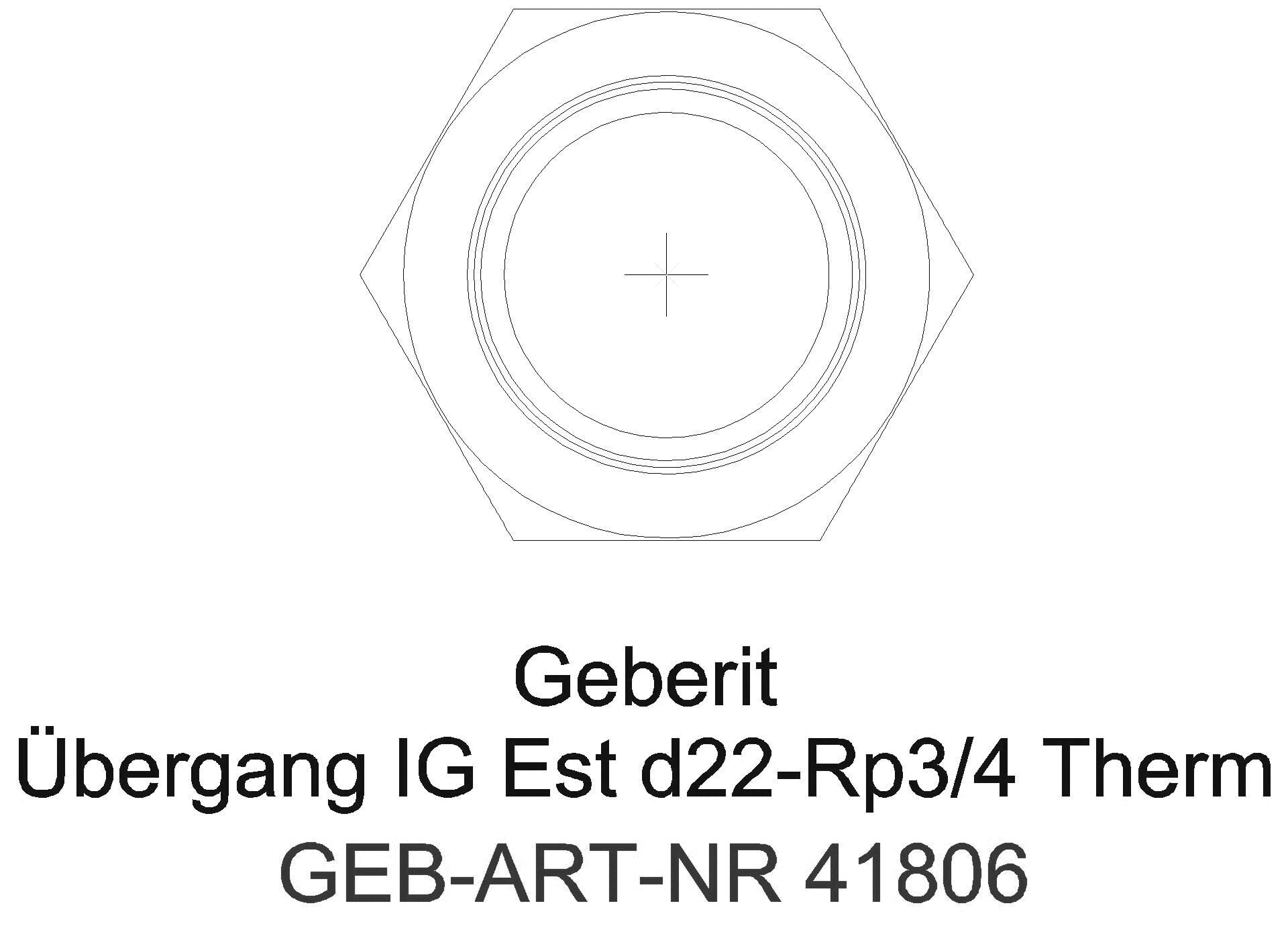 Geberit - GE Mapress Therm Übergang mit IG d22-Rp1/2_41806_l