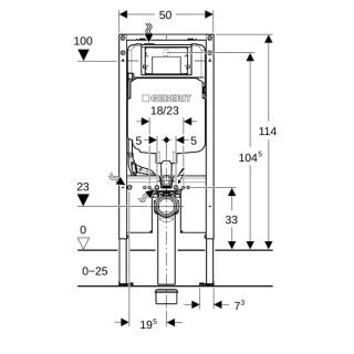GE Duofix Element für Wand-WC Geberit - GE Duofix Element für Wand-WC