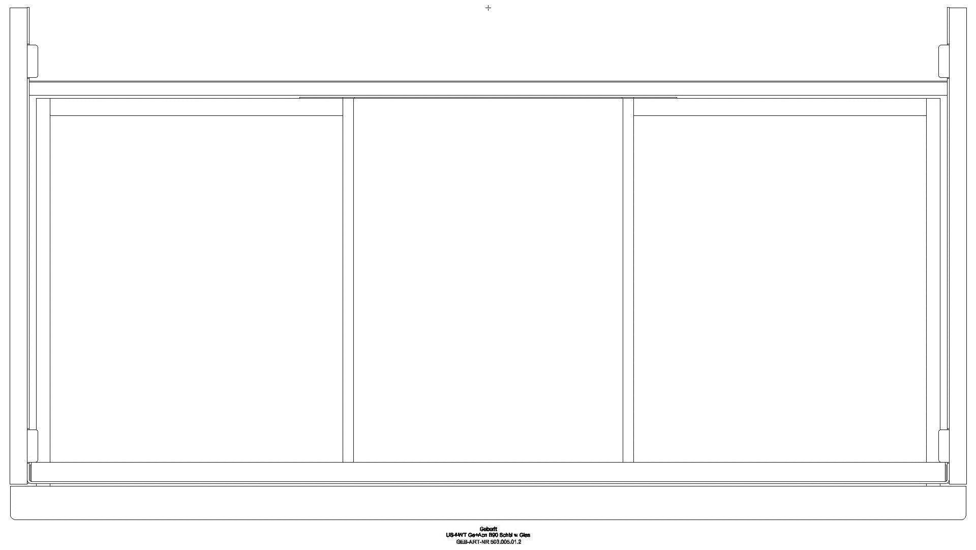 Acanto US für WT B:90cm, 1 Schubl. 1 i.Schubl., weiß hgl./Glas weiß_503005012_g