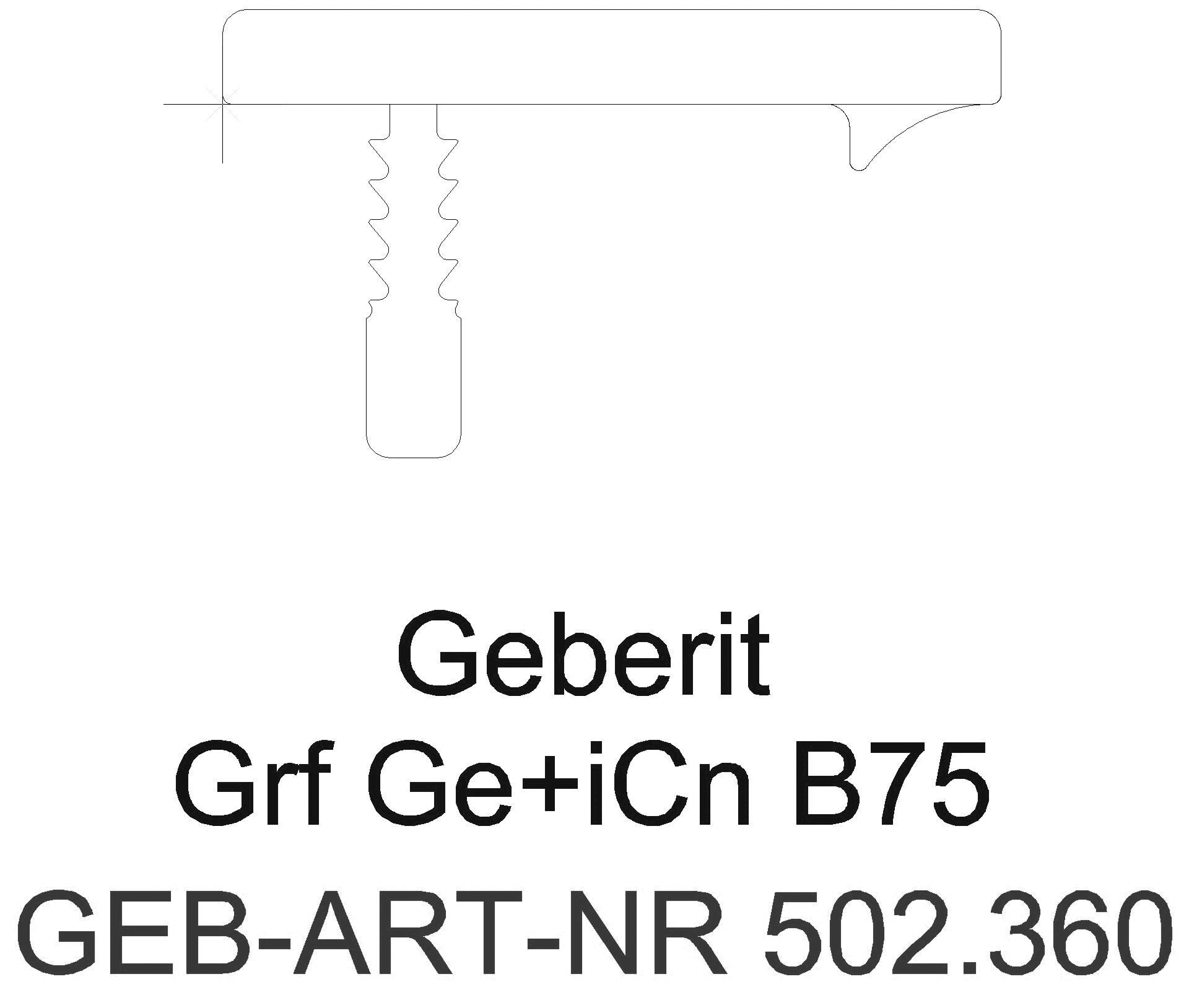 Geberit - Griff, B:75cm lava matt_ge2s_502360jk1_l