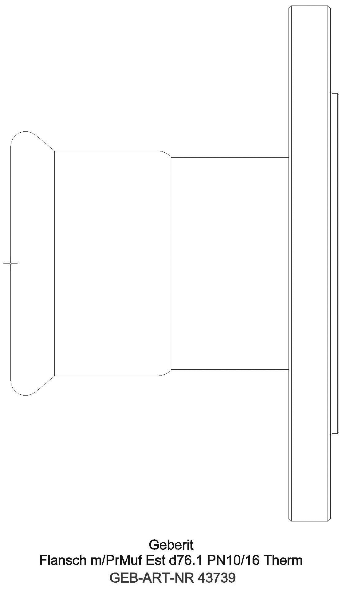 GE Mapress Therm Flansch PN 10/16 mit Pressmuffe d54_43739_g