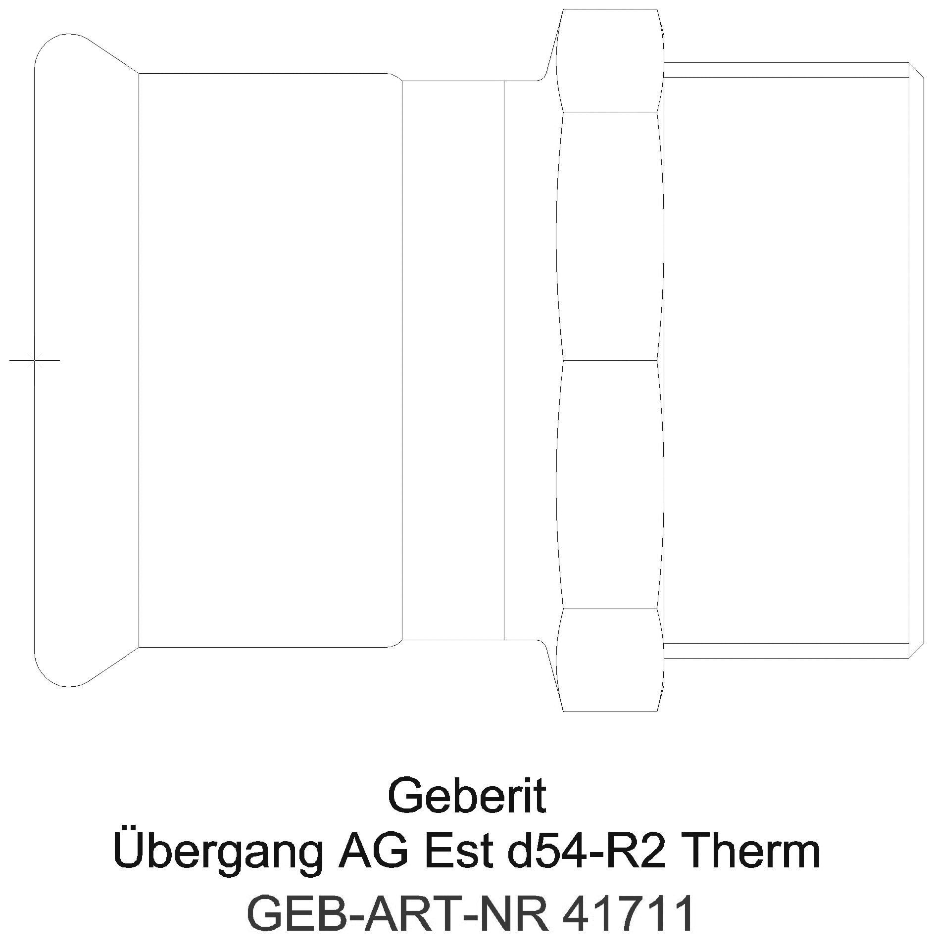 GE Mapress Therm Übergang mit AG d42-R1 1/2_41711_g