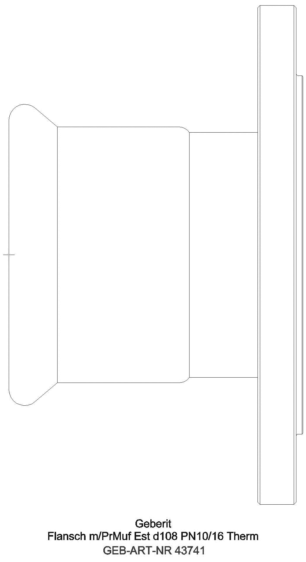 Geberit - GE Mapress Therm Flansch PN 10/16 mit Pressmuffe d88,9_43741_g