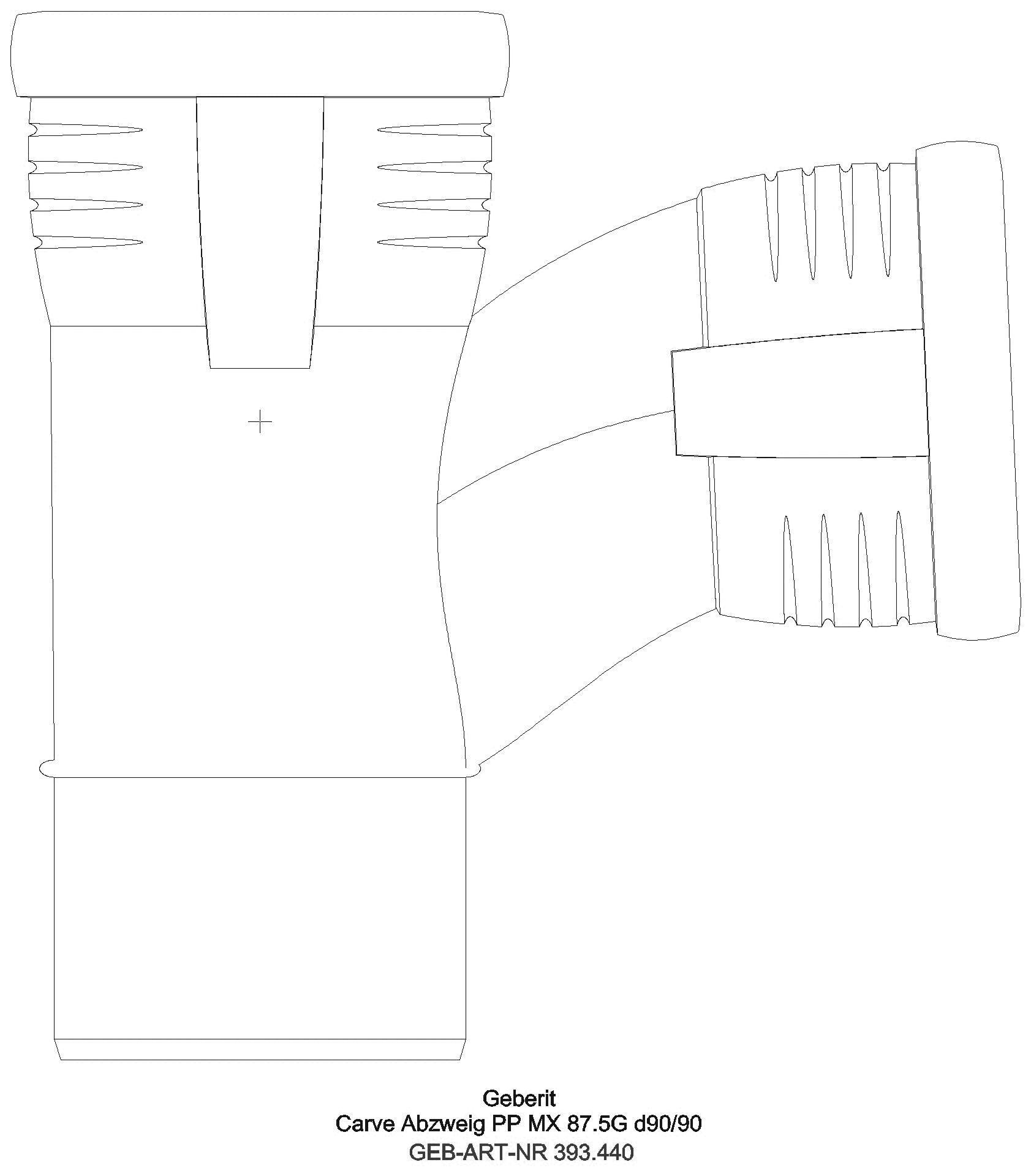 GE Silent-Pro Carve Abzweig 45Gr d90/90_393440141_l