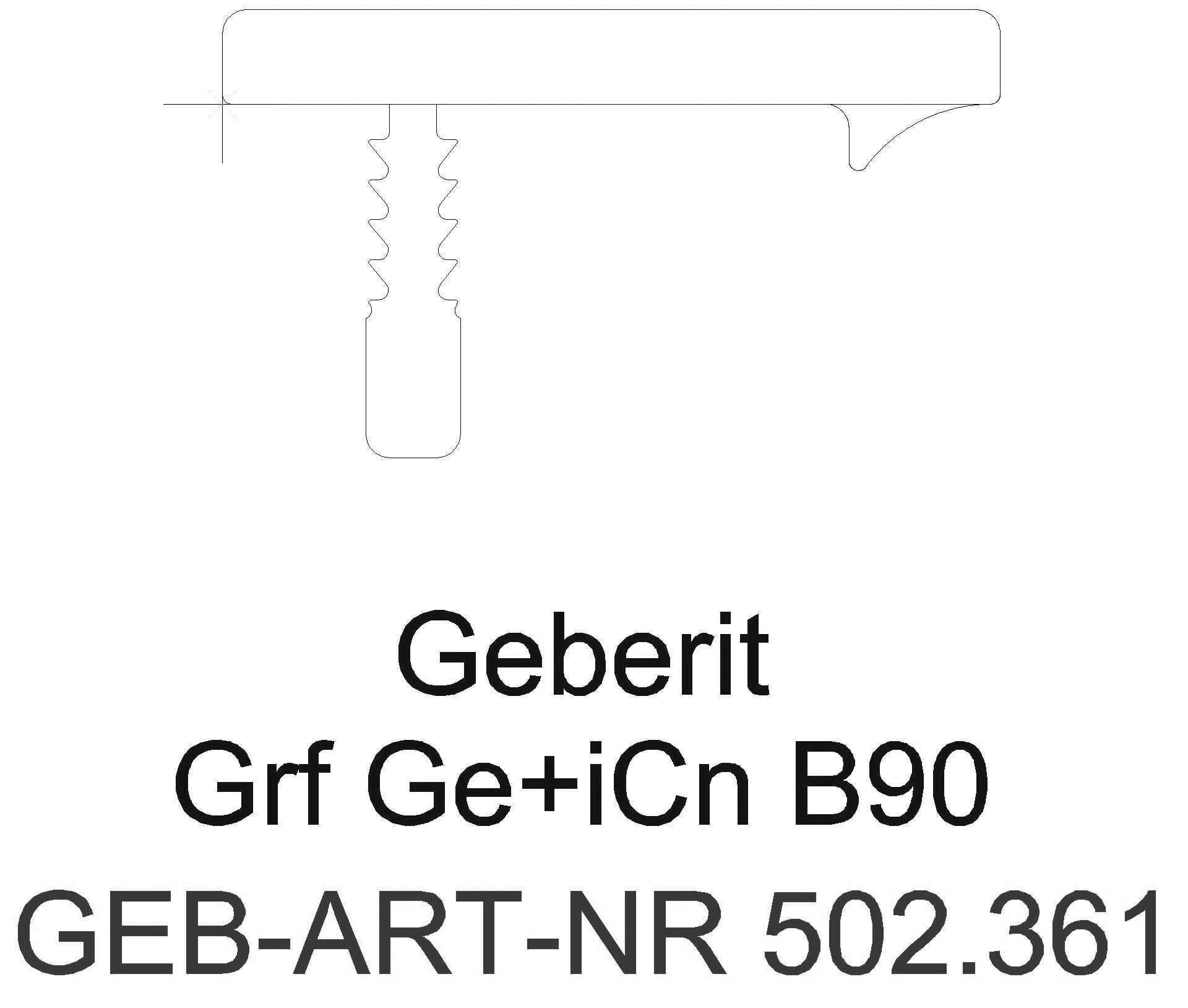 Geberit - Griff, B:90cm weiß matt_ge2s_502361011_l