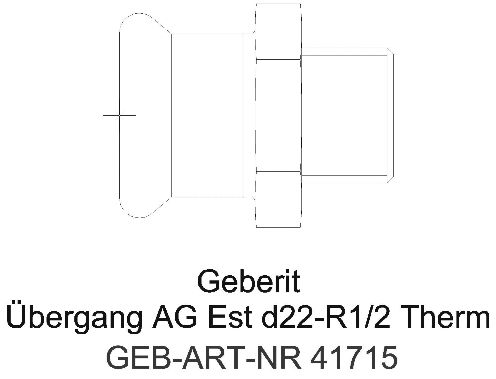GE Mapress Therm Übergang mit AG d15-R3/4_41715_g