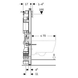 GE Duofix Element für Wand-WC Geberit - GE Duofix Element für Wand-WC