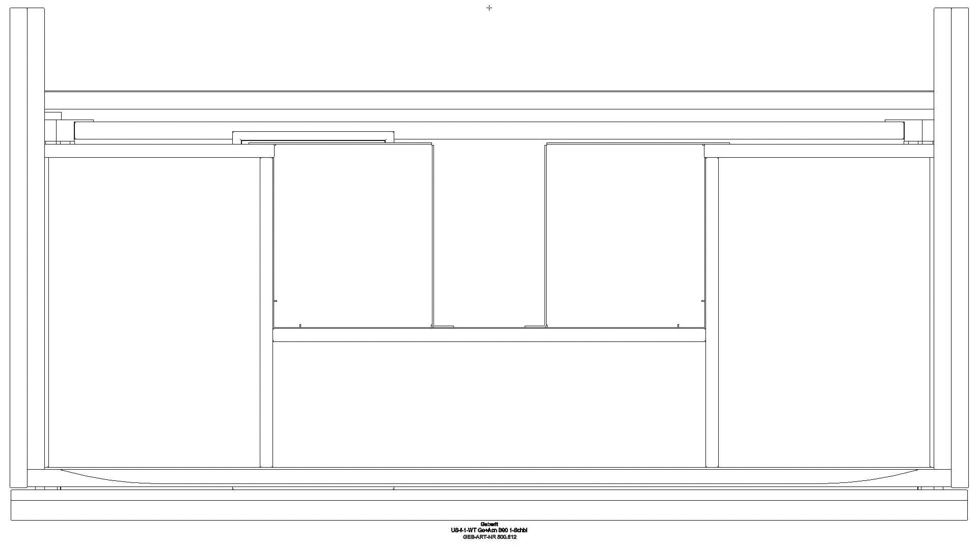 Geberit - Acanto Unterschrank für WT, 1 Schubl. 1 Innenschubl., 89x53,5x47,5cm, lava_500612jk2_g