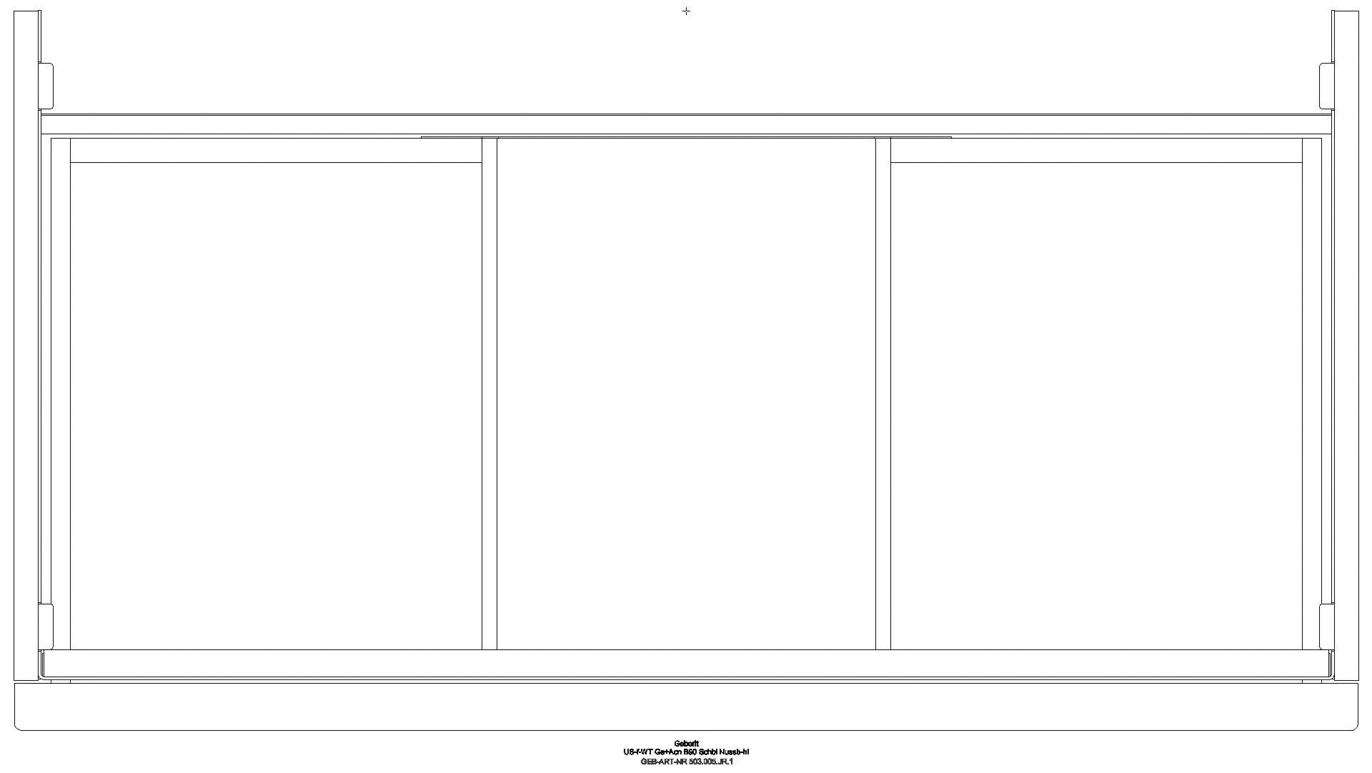 Acanto US für WT B:90cm, 1 Schubl. 1 i.Schubl., Nussbaum_503005jr1_g